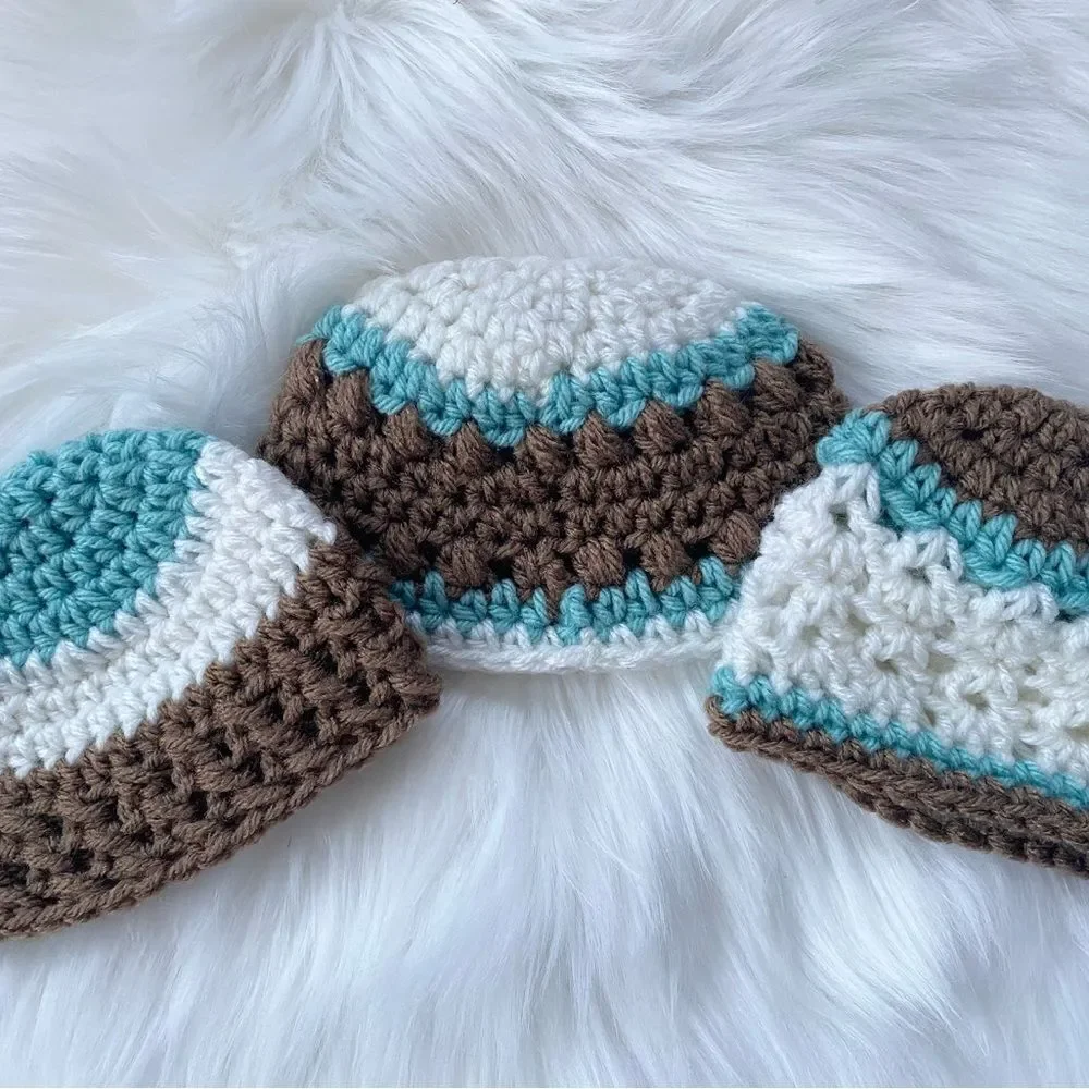 Handmade Crochet Baby Hat Gift Set